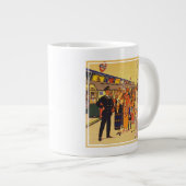 Vintages Werbeplakat für den Londoner Untergrund Jumbo-Tasse (Vorderseite Rechts)