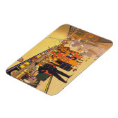 Vintages Werbeplakat für den Londoner Untergrund Magnet (Linke Seite)