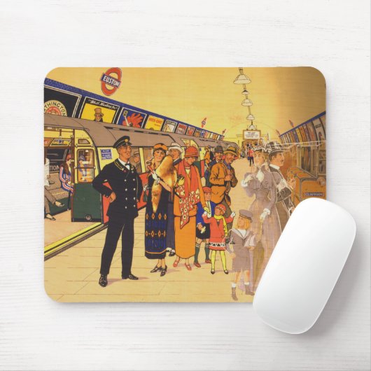 Vintages Werbeplakat für den Londoner Untergrund Mousepad (Mit Mouse)