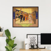 Vintages Werbeplakat für den Londoner Untergrund Poster (Heimbüro)