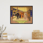 Vintages Werbeplakat für den Londoner Untergrund Poster (Küche)