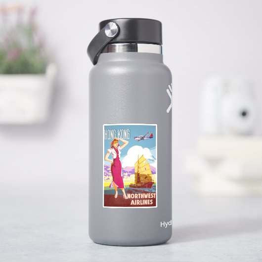 Vintages Werbeplakat für Northwest Airlines Aufkleber (HydroFlask)