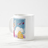 Vintages Werbeplakat für Northwest Airlines Kaffeetasse (Vorderseite Links)