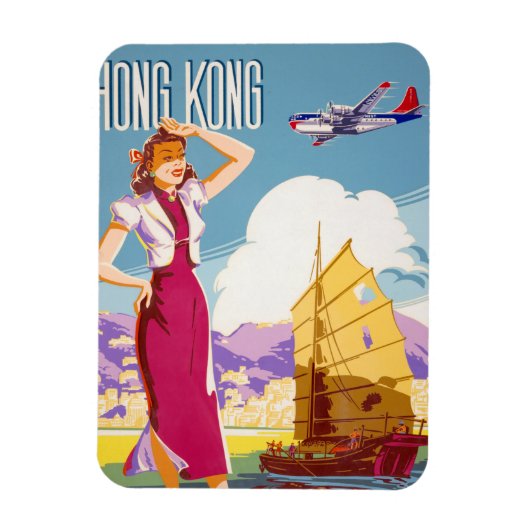 Vintages Werbeplakat für Northwest Airlines Magnet (Vertikal)