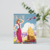 Vintages Werbeplakat für Northwest Airlines Postkarte (Stehend Vorderseite)