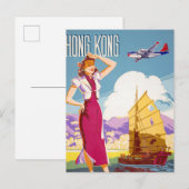 Vintages Werbeplakat für Northwest Airlines Postkarte (Vorne/Hinten)