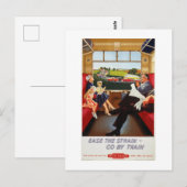 Vintages Werbeplakat per Bahn Postkarte (Vorne/Hinten)
