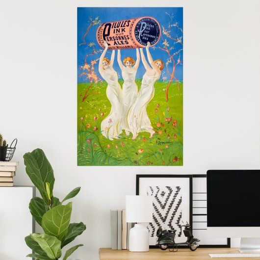 Vintages Werbeplakat Poster (Heimbüro)