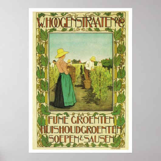 Vintages Werbeplakat W. Hoogstraaten & Co. Poster (Vorne)