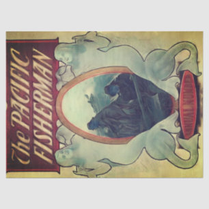 Vintages Werbezettel Seidenpapier