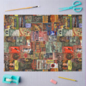 Vintages Werbezettel Seidenpapier (Basteln)