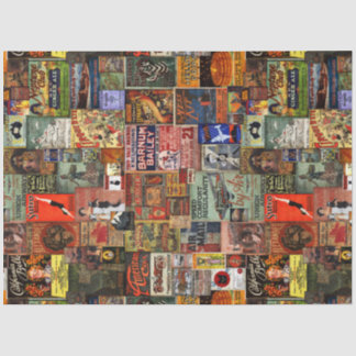 Vintages Werbezettel Seidenpapier