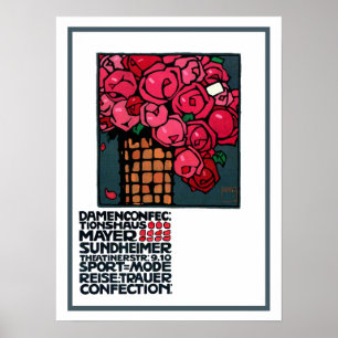 Vintages Werbungs-Plakat: Rosen - Ludwig Hohlwein Poster