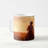 Vintages Western Cowboy-Portrait Kaffeetasse (Vorderseite Links)