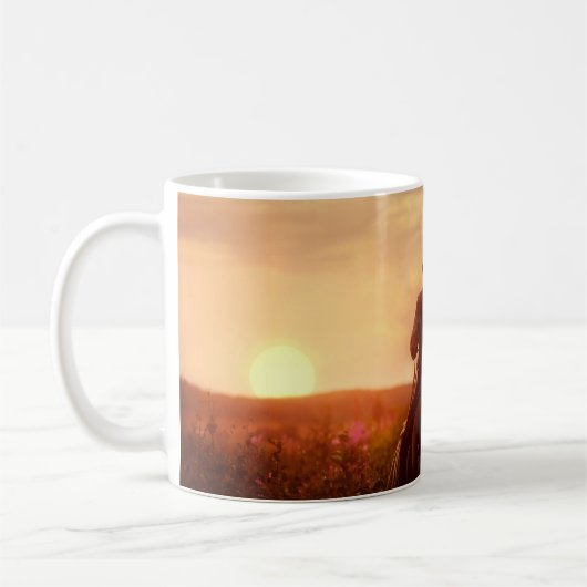 Vintages Western Cowboy-Portrait Kaffeetasse (Links)