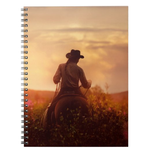 Vintages Western Cowboy-Portrait Notizblock (Vorderseite)