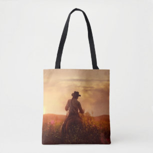 Vintages Western Cowboy-Portrait Tasche