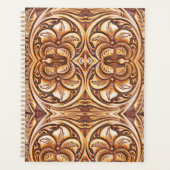 Vintages Western Cowboyledermuster Planer (Vorderseite)