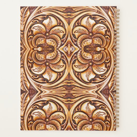 Vintages Western Cowboyledermuster Planer (Rückseite)