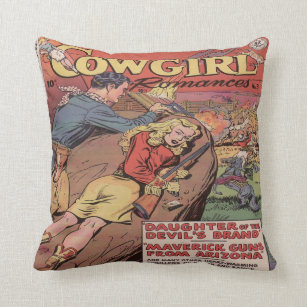 Vintages Western-Cowgirl Romance Kissen