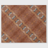 Vintages Western-Landmuster aus gepolstertem Leder Geschenkpapier (Flach)