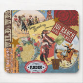 Vintages Westerncollage mousepad (Vorne)