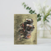 Vintages Wetter Clydesdale Postkarte (Stehend Vorderseite)