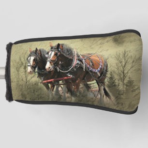 Vintages Wetter Clydesdale Postkarte Golf Headcover