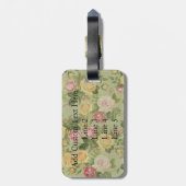 Vintages Wetter in der Luft Gepäckanhänger (Rückseite vertikal)