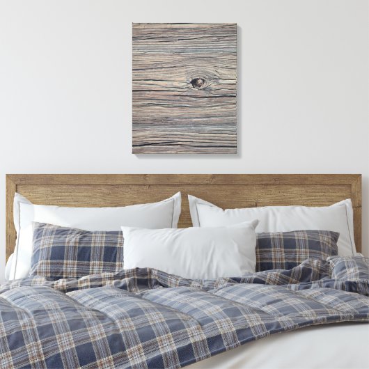 Vintages Wetterparadies - altes Holz Leinwanddruck (Insitu (Schlafzimmer))
