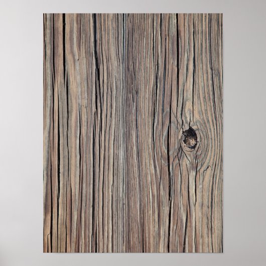 Vintages Wetterparadies - altes Holz Poster (Vorne)