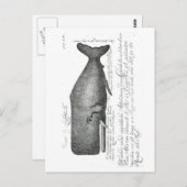 Vintages Whaldesign Postkarte (Vorne/Hinten)