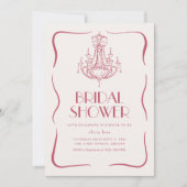 Vintages Whimsikrosa Brautparty laden ein Einladung (Vorderseite)