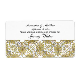 Vintages White Art Deco Damask #3 Wasserzeichen