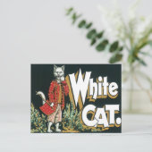 Vintages White Cat Cigar Postkarte (Stehend Vorderseite)