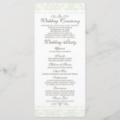 Vintages White Hydrangea Hochzeitsprogramm Programm (Rückseite)