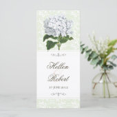Vintages White Hydrangea Hochzeitsprogramm Programm (Stehend Vorderseite)