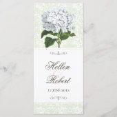Vintages White Hydrangea Hochzeitsprogramm Programm (Vorderseite)
