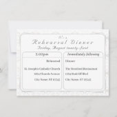 Vintages White Lace Probe Dinner Einladung (Vorderseite)