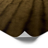 Vintages White Rose Sepia Poster (Ecke)