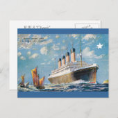 Vintages White Star Olympisches Schiff Postkarte (Vorne/Hinten)