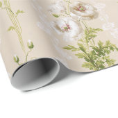 Vintages Whitepaper über Blumenzwiebeln Geschenkpapier (Rolleneckpunkt)