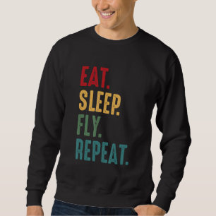 Vintages Wiederholen der Flugsicherung für den Sch Sweatshirt