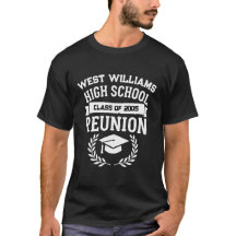 Vintages Wiedersehen-Shirt in Weiß und Schwarz