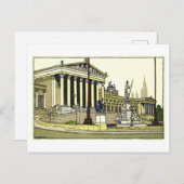 Vintages Wiener Parlament Postkarte (Vorne/Hinten)