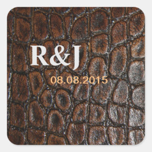 Vintages wildes Krokodilbraun-Alligatorleder Aufkleber