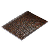 Vintages wildes Krokodilbraun-Alligatorleder Notizblock (Linke Seite)