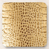 Vintages wildes Krokodilbraun-Alligatorleder Untersetzer (Vorderseite)