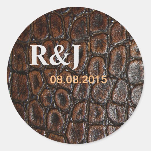 Vintages Wildkrokodillenleder Aufkleber (Vorderseite)