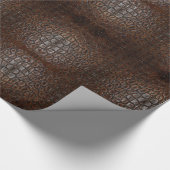 Vintages Wildkrokodillenleder Geschenkpapier (Ecke)